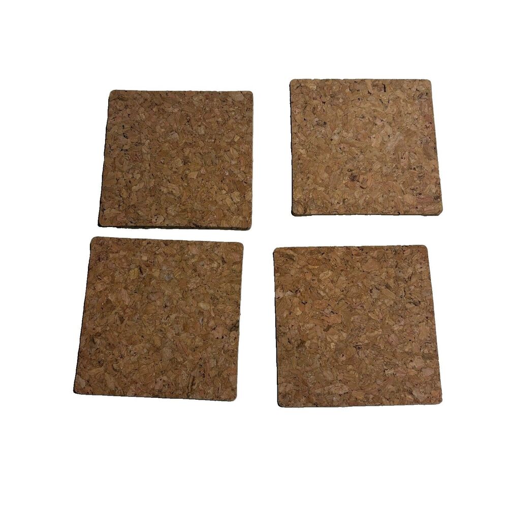 Brown Tan Cork 4 Inch Drink Coasters Brand New for crafting etc